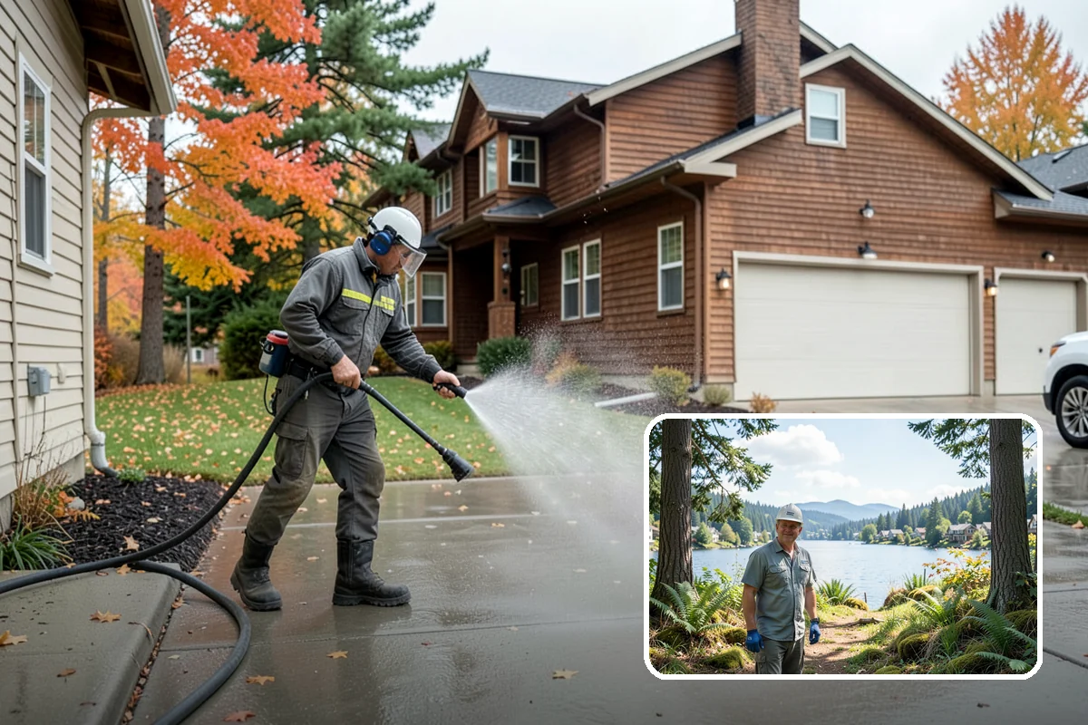 Post-Storm Roof Cleaning in Milton, King County, WA - Removes storm-dropped branches and conifer needles from the roof