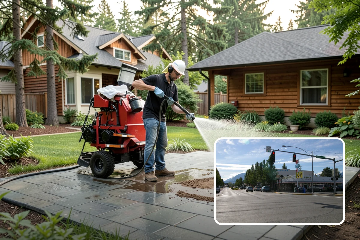 Post-Storm Roof Cleaning in North Bend, King County, WA - Removes storm-dropped branches and conifer needles from the roof