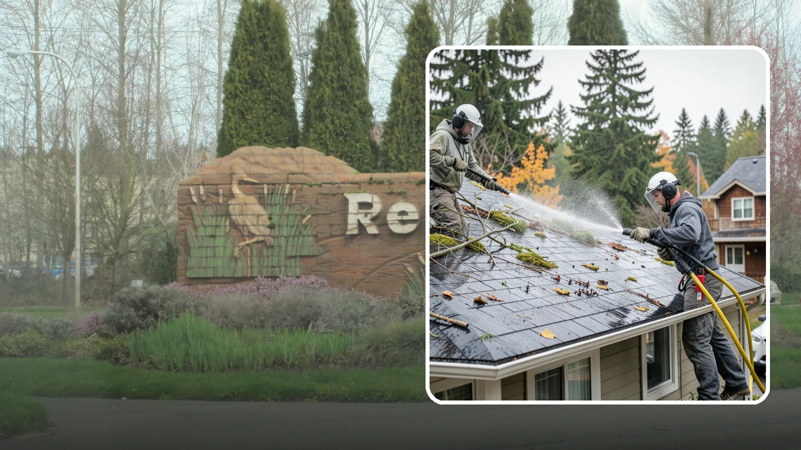 Post-Storm Roof Cleaning in Renton, King County, WA - Post-storm roof cleaning clears the branches, needles, and debris that Northwest storms pile onto roofs and lodge in valleys.