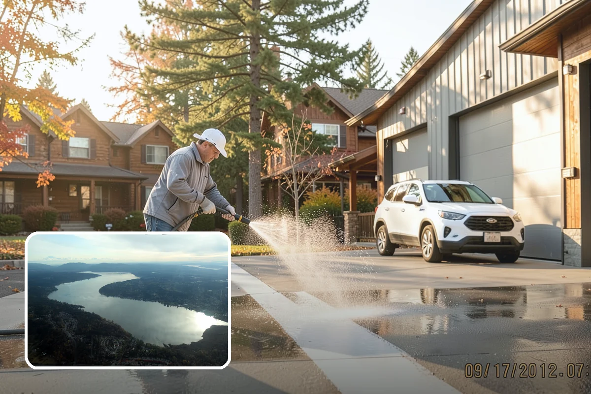 Post-Storm Roof Cleaning in Sammamish, King County, WA - Removes storm-dropped branches and conifer needles from the roof