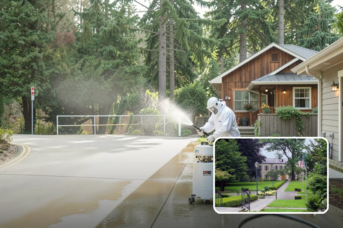 Post-Storm Roof Cleaning in Woodinville, King County, WA - Removes storm-dropped branches and conifer needles from the roof