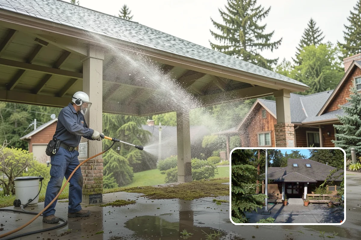 Post-Storm Roof Cleaning in Yarrow Point, King County, WA - Removes storm-dropped branches and conifer needles from the roof