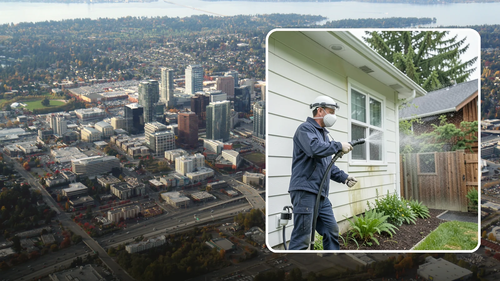 Pre-Sale Exterior Cleaning in Bellevue, King County, WA - Pre-sale exterior cleaning maximizes curb appeal before listing by removing the algae and grime that make a home look tired in...