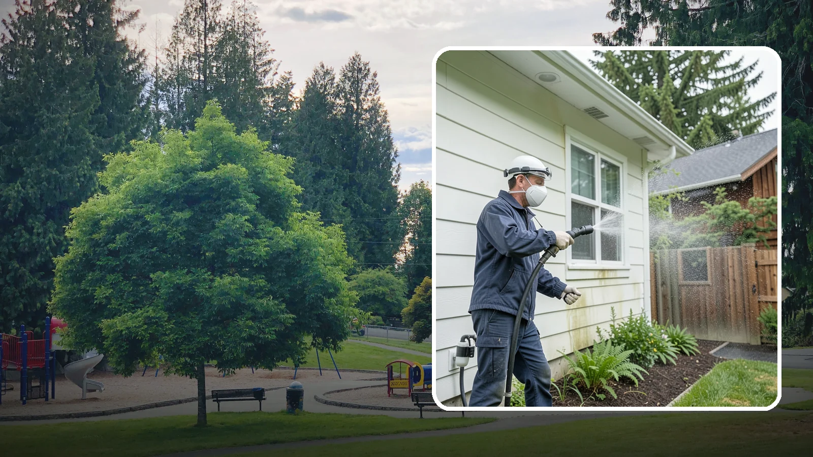 Pre-Sale Exterior Cleaning in Bonney Lake, Pierce County, WA - Pre-sale exterior cleaning maximizes curb appeal before listing by removing the algae and grime that make a home look tired in...