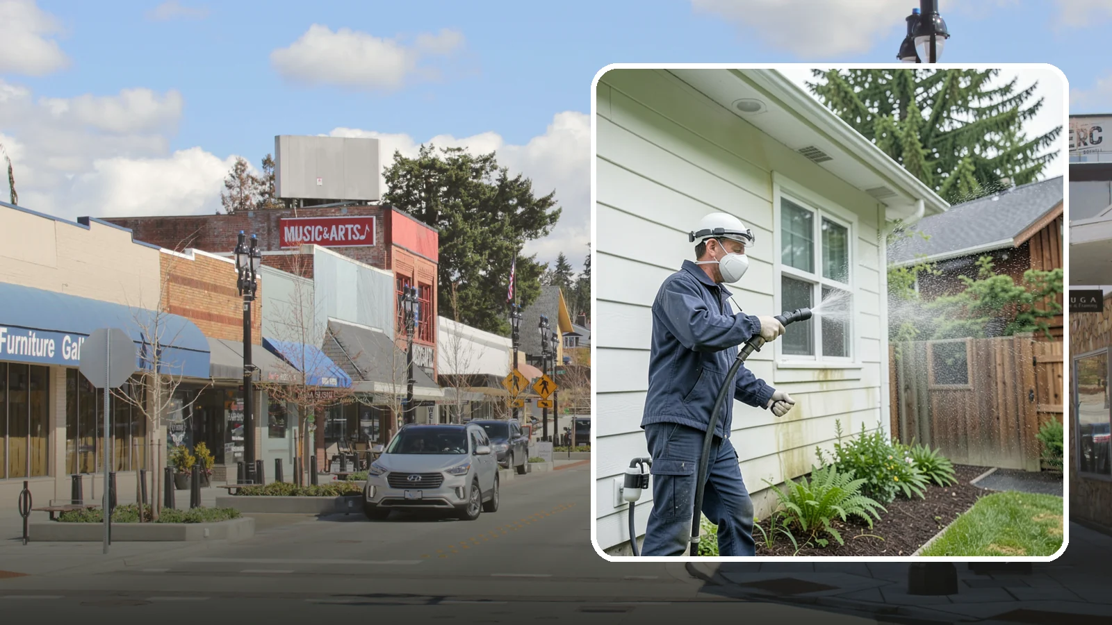 Pre-Sale Exterior Cleaning in Bothell, King County, WA - Pre-sale exterior cleaning maximizes curb appeal before listing by removing the algae and grime that make a home look tired in...