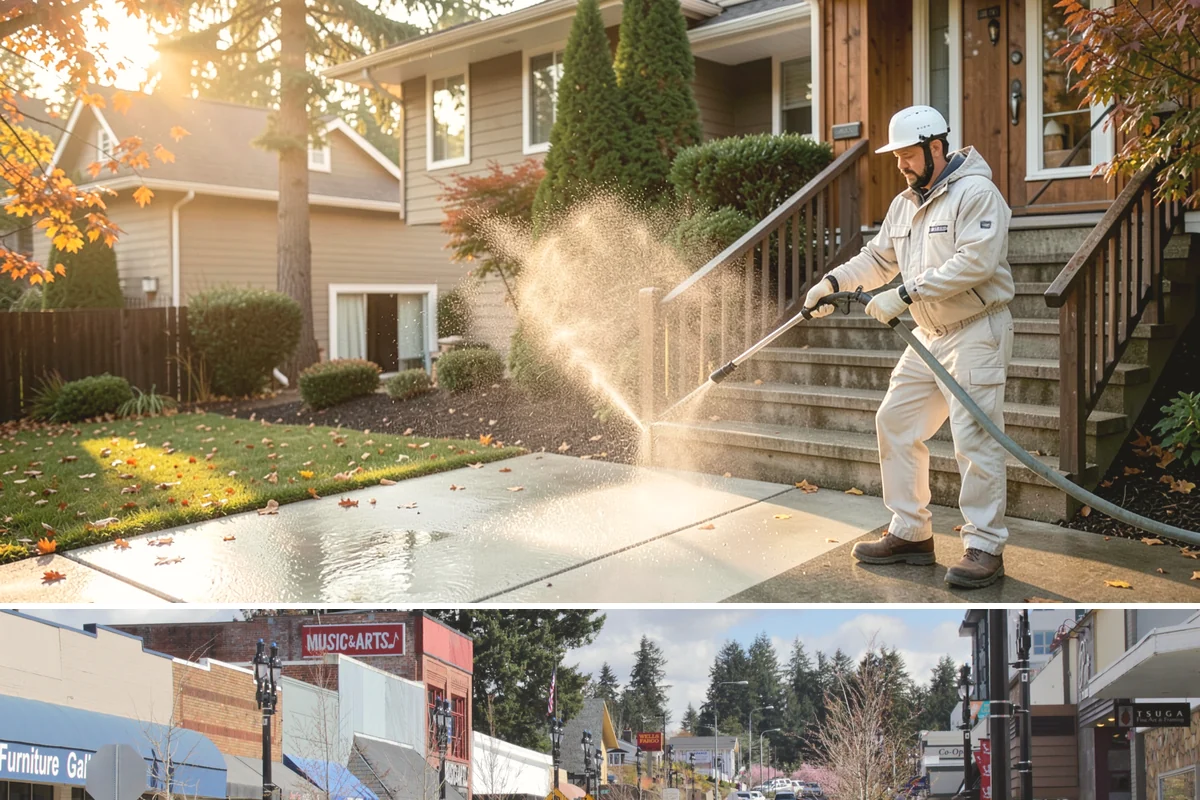 Pre-Sale Exterior Cleaning in Bothell, King County, WA - Time the cleaning a few days before listing photos, choosing a dry window so surfaces look their brightest on camera.