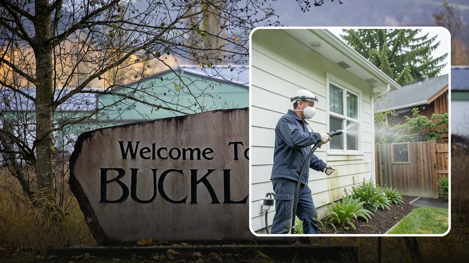 Pre-Sale Exterior Cleaning in Buckley, Pierce County, WA - Pre-sale exterior cleaning maximizes curb appeal before listing by removing the algae and grime that make a home look tired in...