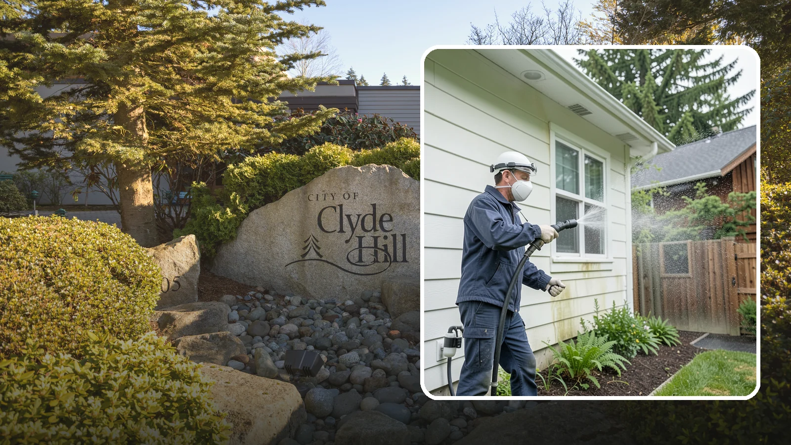 Pre-Sale Exterior Cleaning in Clyde Hill, King County, WA - Pre-sale exterior cleaning maximizes curb appeal before listing by removing the algae and grime that make a home look tired in...