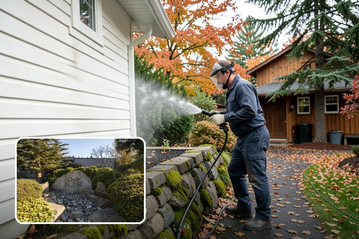 Pre-Sale Exterior Cleaning in Clyde Hill, King County, WA - Boosts curb appeal right before listing photos and showings