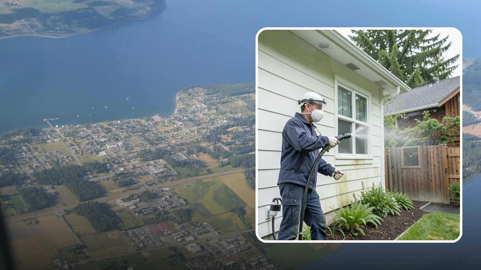 Pre-Sale Exterior Cleaning in Coupeville, Island County, WA - Pre-sale exterior cleaning maximizes curb appeal before listing by removing the algae and grime that make a home look tired in...