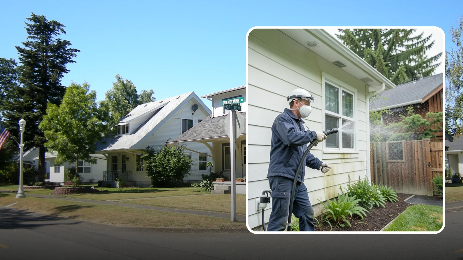 Pre-Sale Exterior Cleaning in DuPont, Pierce County, WA - Pre-sale exterior cleaning maximizes curb appeal before listing by removing the algae and grime that make a home look tired in...
