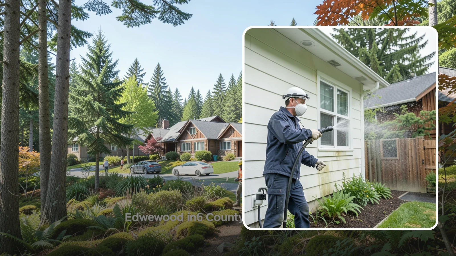 Pre-Sale Exterior Cleaning in Edgewood, Pierce County, WA - Pre-sale exterior cleaning maximizes curb appeal before listing by removing the algae and grime that make a home look tired in...
