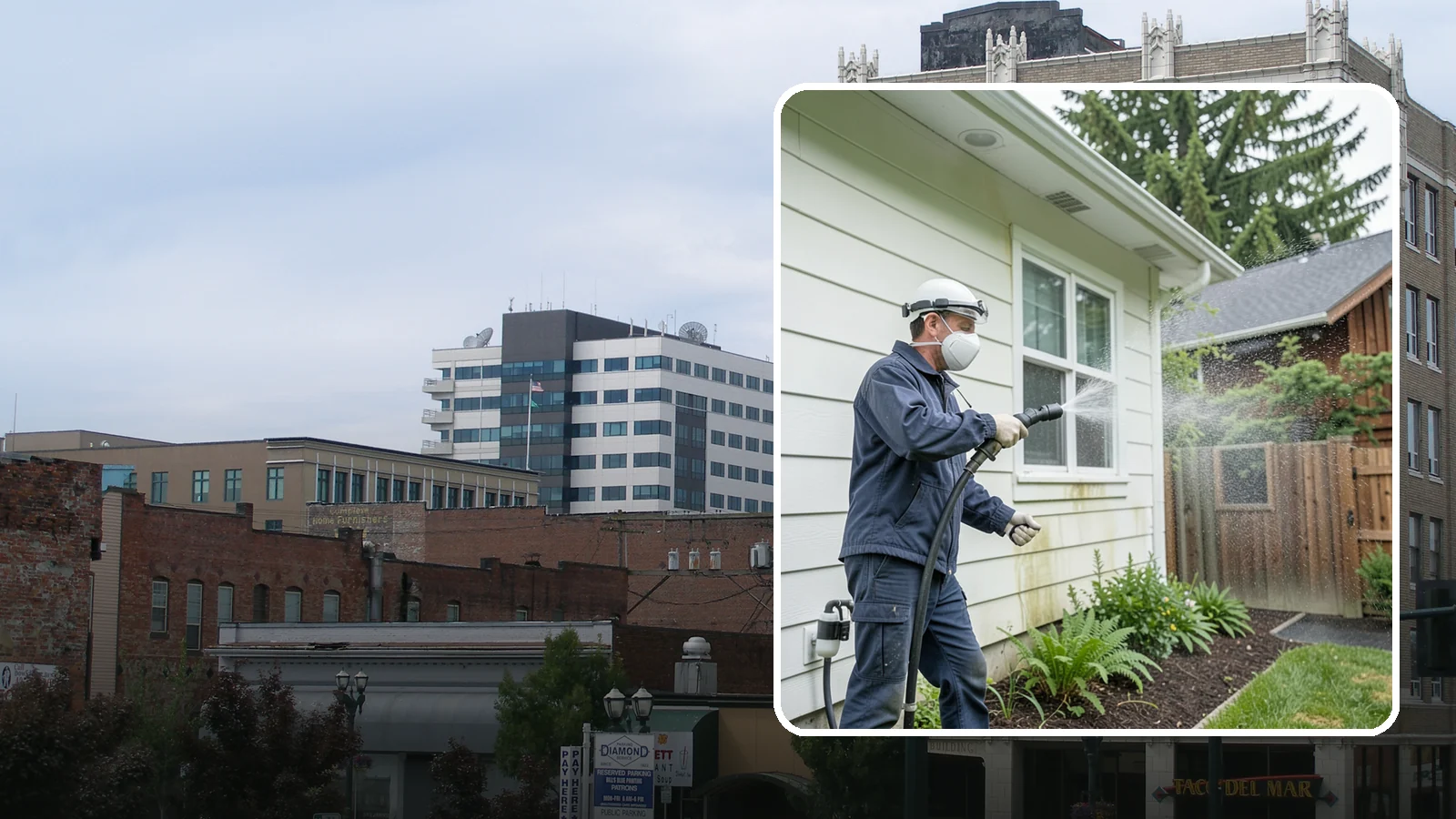 Pre-Sale Exterior Cleaning in Everett, Snohomish County, WA - Pre-sale exterior cleaning maximizes curb appeal before listing by removing the algae and grime that make a home look tired in...