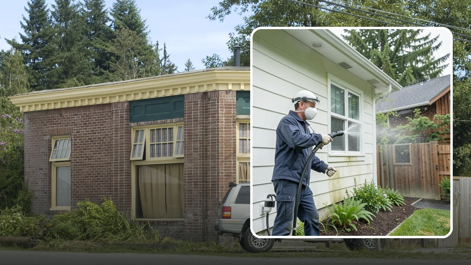 Pre-Sale Exterior Cleaning in Hamilton, Skagit County, WA - Pre-sale exterior cleaning maximizes curb appeal before listing by removing the algae and grime that make a home look tired in...