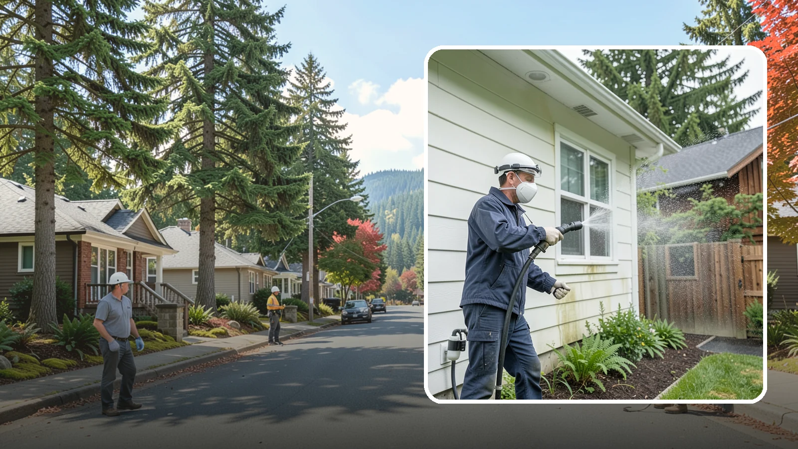 Pre-Sale Exterior Cleaning in Hunts Point, King County, WA - Pre-sale exterior cleaning maximizes curb appeal before listing by removing the algae and grime that make a home look tired in...