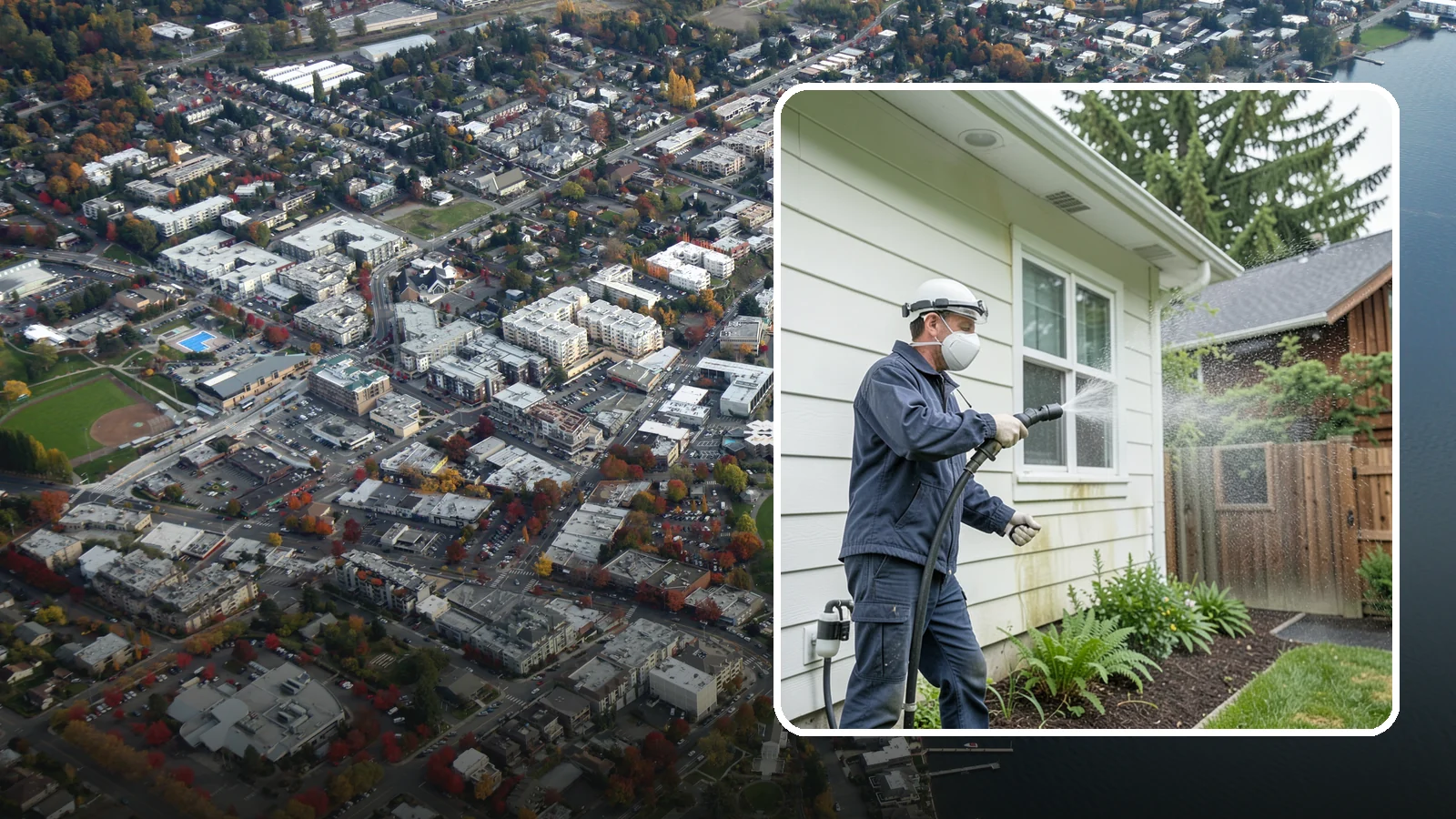 Pre-Sale Exterior Cleaning in Kirkland, King County, WA - Pre-sale exterior cleaning maximizes curb appeal before listing by removing the algae and grime that make a home look tired in...