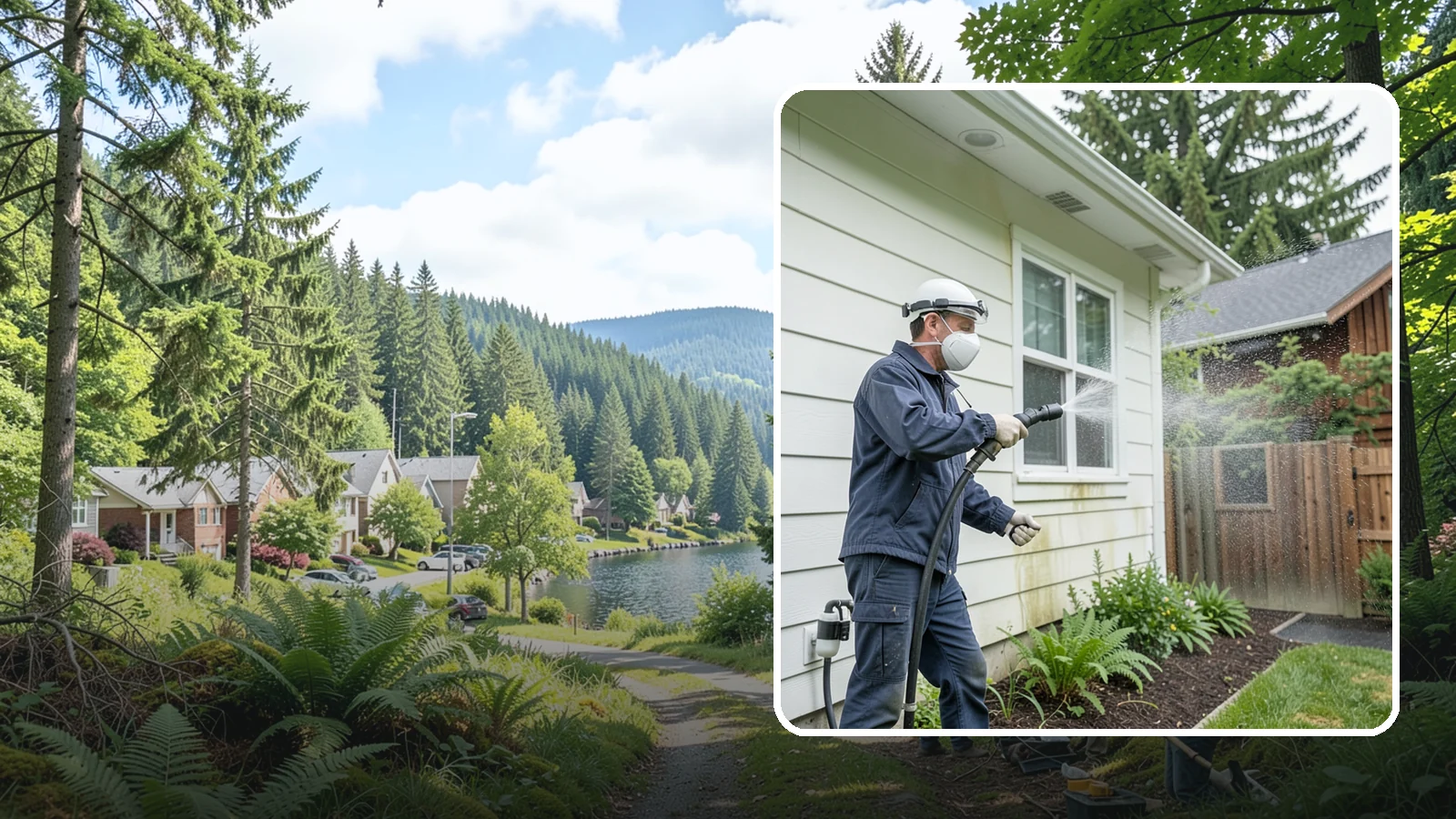 Pre-Sale Exterior Cleaning in Lake Forest Park, King County, WA - Pre-sale exterior cleaning maximizes curb appeal before listing by removing the algae and grime that make a home look tired in...