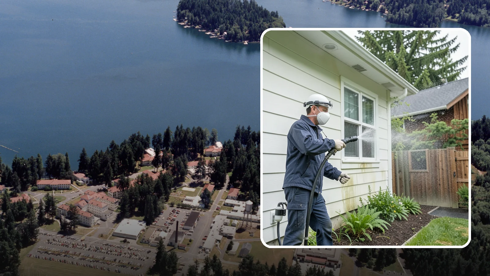Pre-Sale Exterior Cleaning in Lakewood, Pierce County, WA - Pre-sale exterior cleaning maximizes curb appeal before listing by removing the algae and grime that make a home look tired in...