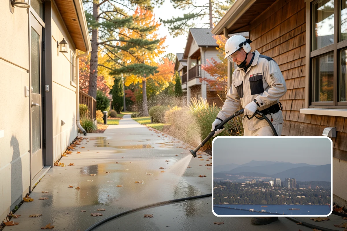 Pre-Sale Exterior Cleaning in Medina, King County, WA - Boosts curb appeal right before listing photos and showings