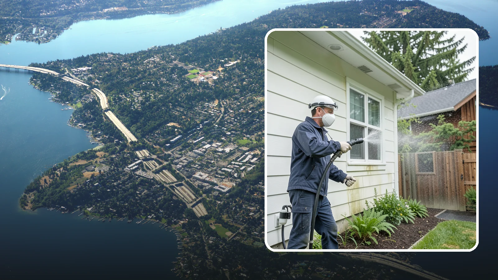 Pre-Sale Exterior Cleaning in Mercer Island, King County, WA - Pre-sale exterior cleaning maximizes curb appeal before listing by removing the algae and grime that make a home look tired in...