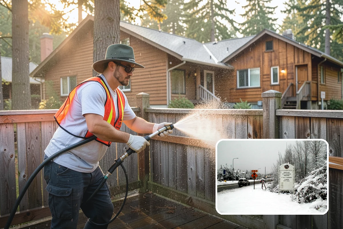 Pre-Sale Exterior Cleaning in Newcastle, King County, WA - Boosts curb appeal right before listing photos and showings