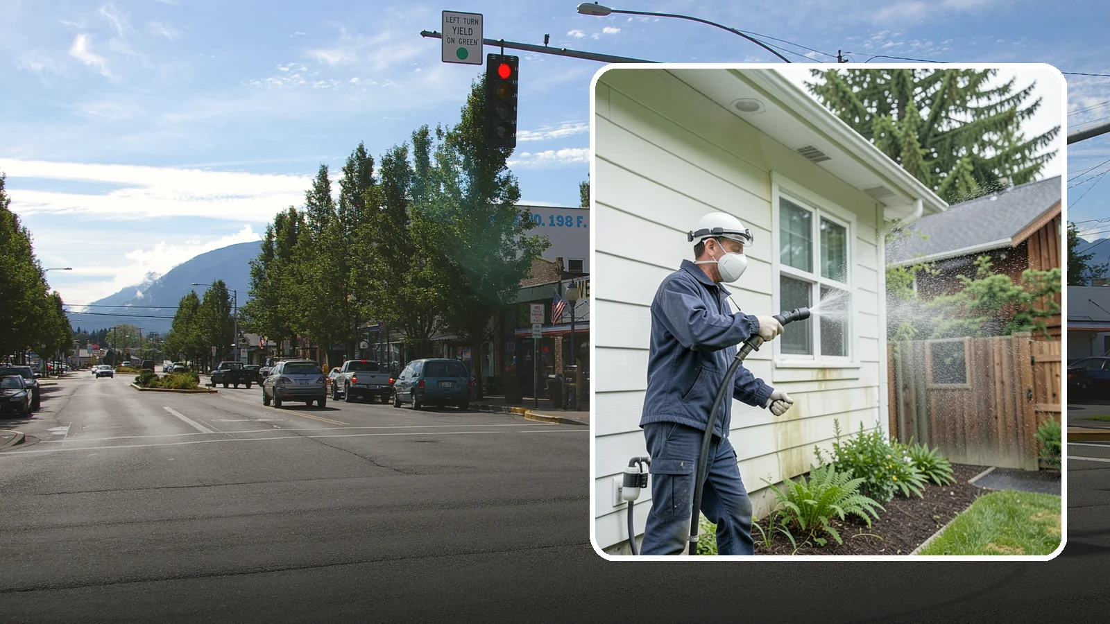 Pre-Sale Exterior Cleaning in North Bend, King County, WA - Pre-sale exterior cleaning maximizes curb appeal before listing by removing the algae and grime that make a home look tired in...