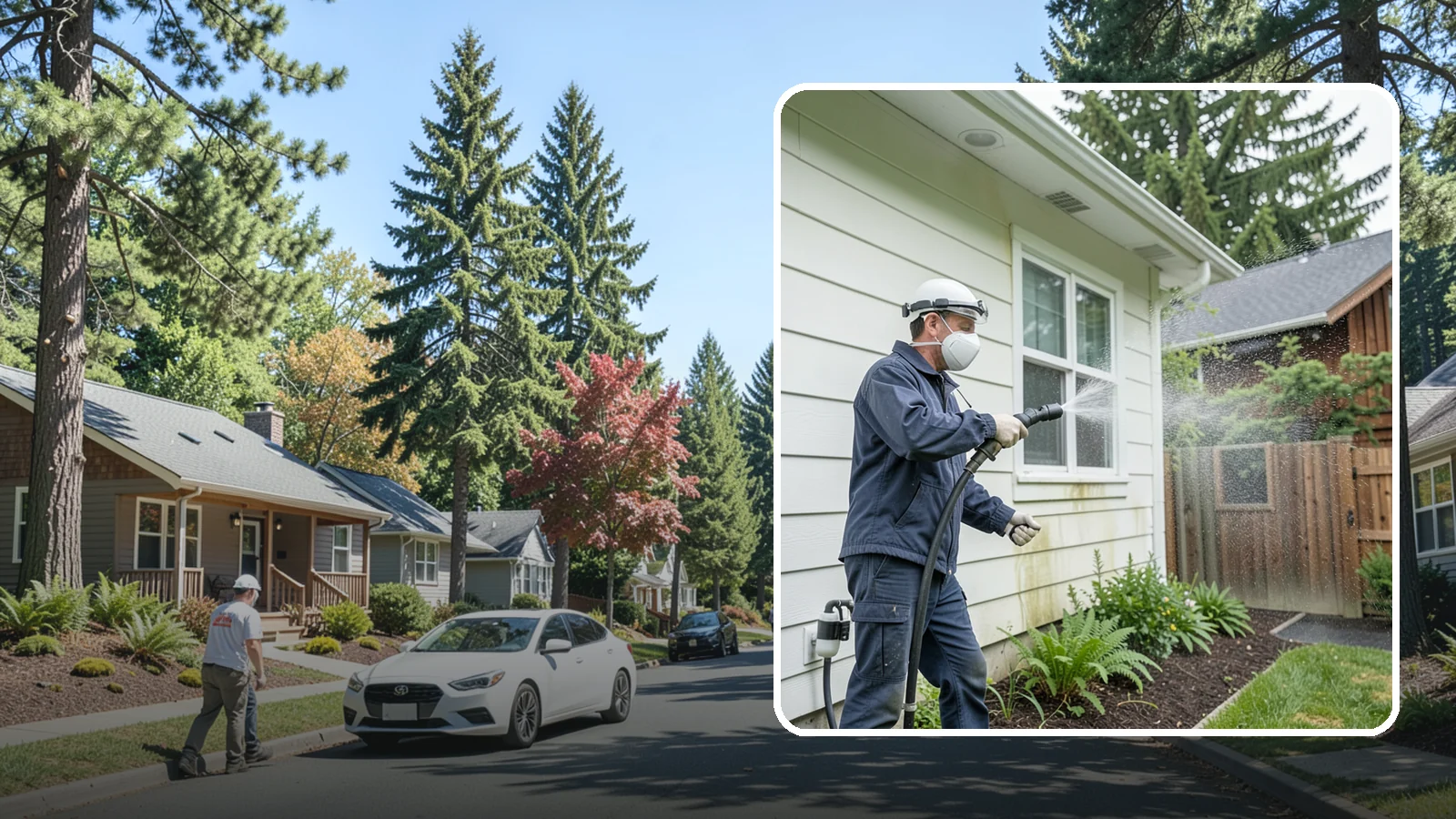 Pre-Sale Exterior Cleaning in Orting, Pierce County, WA - Pre-sale exterior cleaning maximizes curb appeal before listing by removing the algae and grime that make a home look tired in...