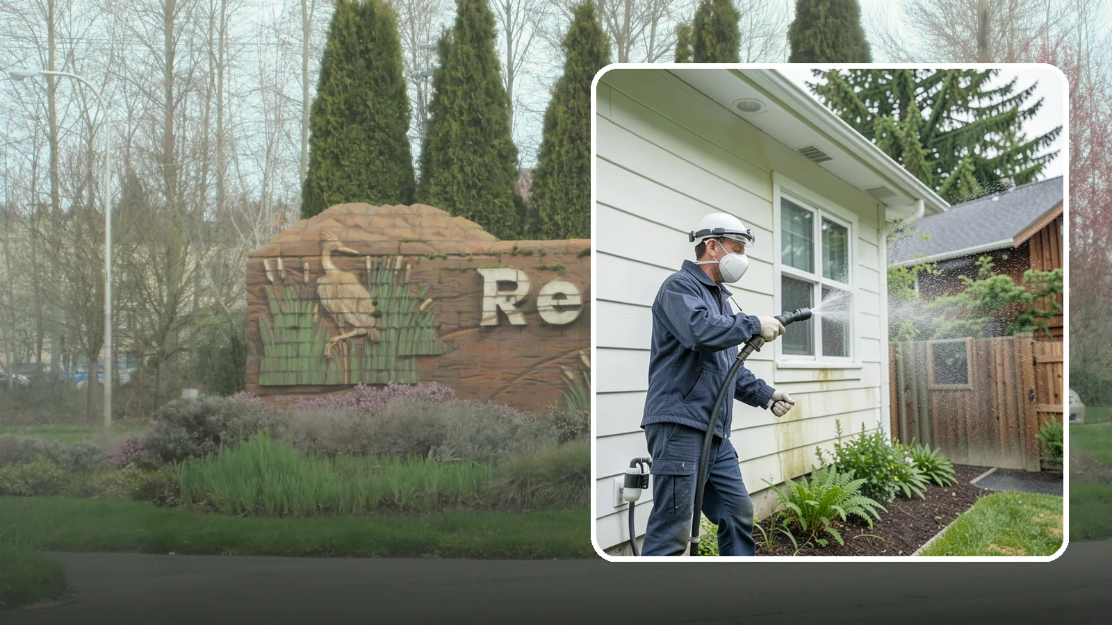 Pre-Sale Exterior Cleaning in Renton, King County, WA - Pre-sale exterior cleaning maximizes curb appeal before listing by removing the algae and grime that make a home look tired in...