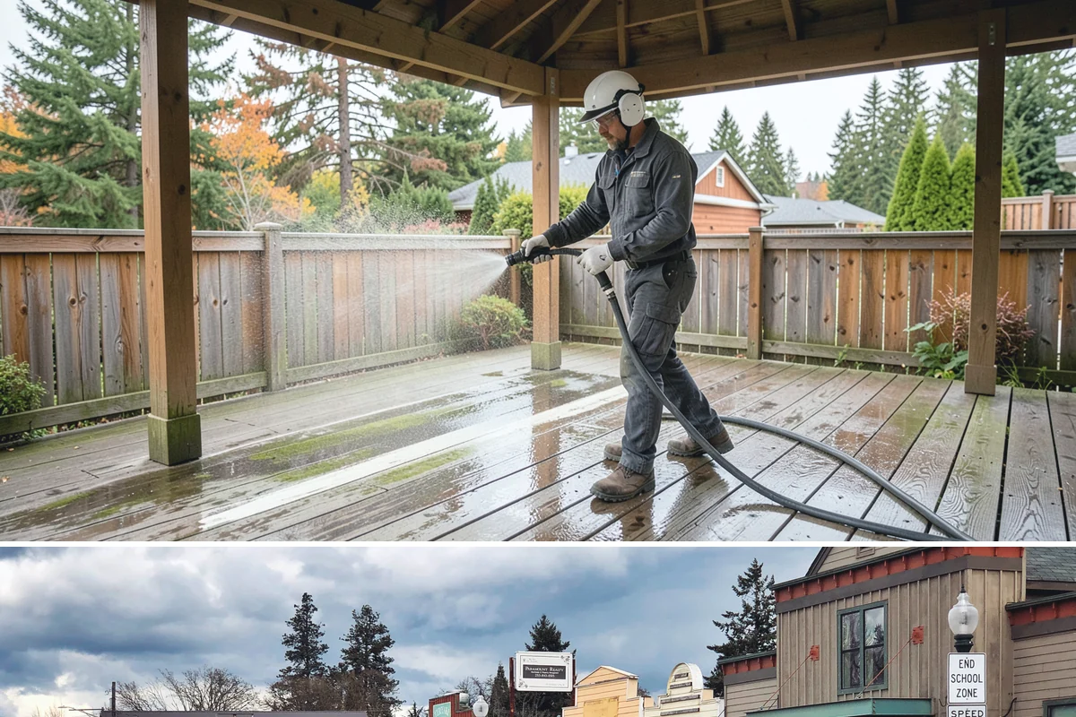 Pre-Sale Exterior Cleaning in Roy, Pierce County, WA - Time the cleaning a few days before listing photos, choosing a dry window so surfaces look their brightest on camera.