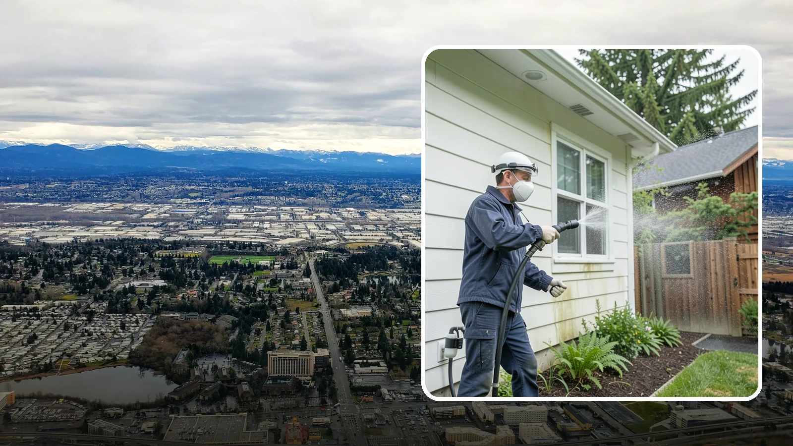 Pre-Sale Exterior Cleaning in SeaTac, King County, WA - Pre-sale exterior cleaning maximizes curb appeal before listing by removing the algae and grime that make a home look tired in...