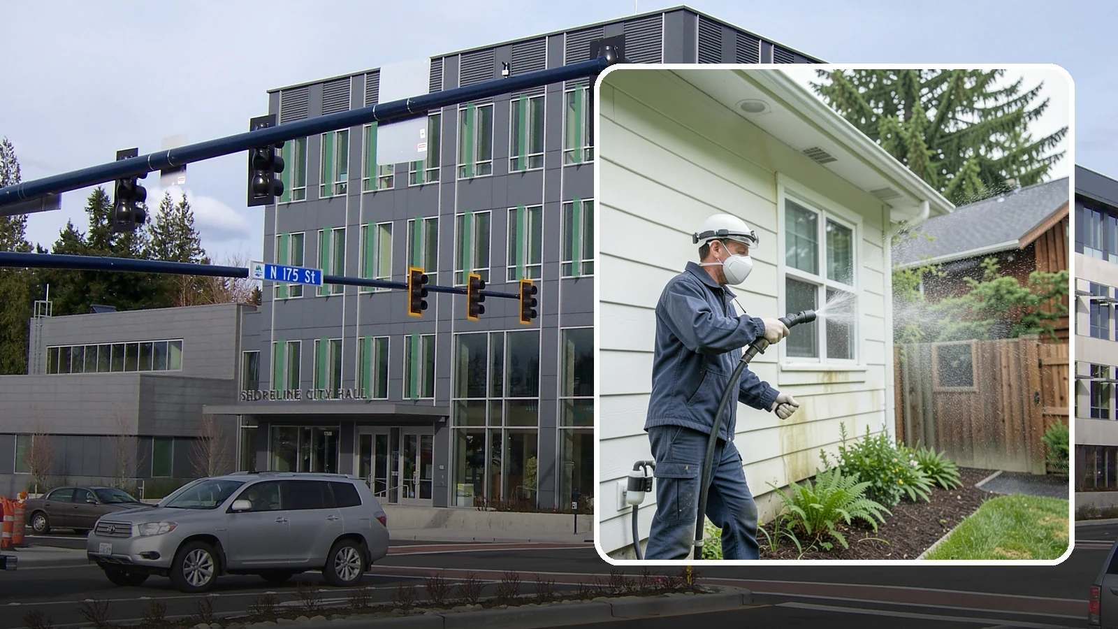 Pre-Sale Exterior Cleaning in Shoreline, King County, WA - Pre-sale exterior cleaning maximizes curb appeal before listing by removing the algae and grime that make a home look tired in...