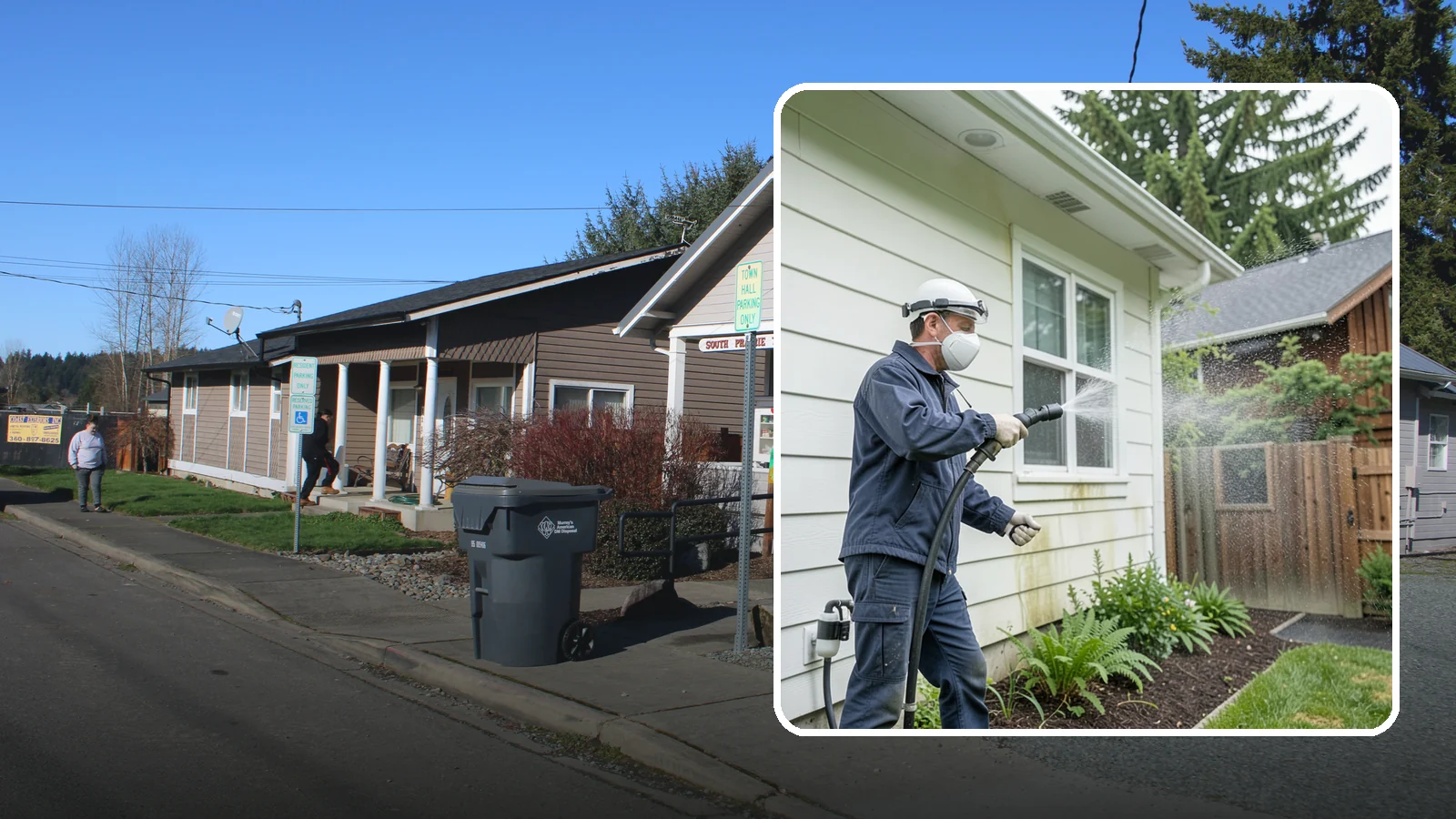 Pre-Sale Exterior Cleaning in South Prairie, Pierce County, WA - Pre-sale exterior cleaning maximizes curb appeal before listing by removing the algae and grime that make a home look tired in...