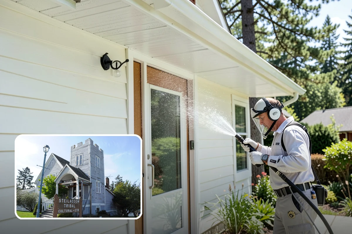 Pre-Sale Exterior Cleaning in Steilacoom, Pierce County, WA - Boosts curb appeal right before listing photos and showings