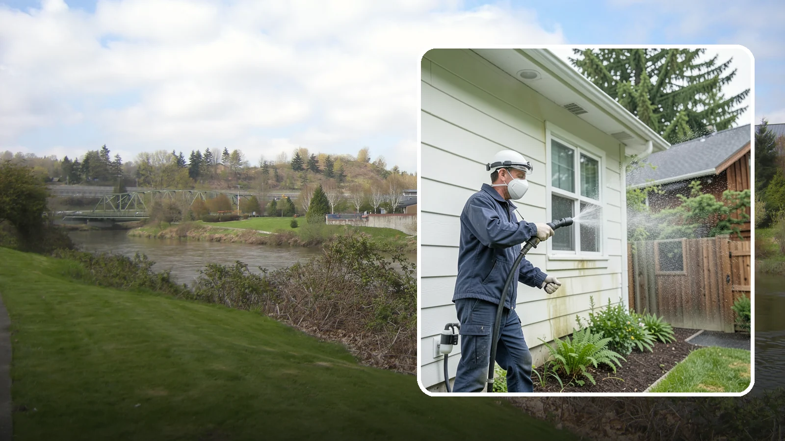 Pre-Sale Exterior Cleaning in Tukwila, King County, WA - Pre-sale exterior cleaning maximizes curb appeal before listing by removing the algae and grime that make a home look tired in...