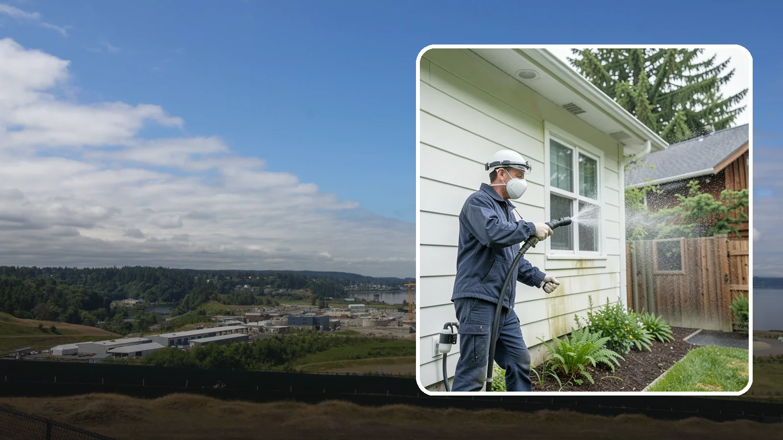 Pre-Sale Exterior Cleaning in University Place, Pierce County, WA - Pre-sale exterior cleaning maximizes curb appeal before listing by removing the algae and grime that make a home look tired in...