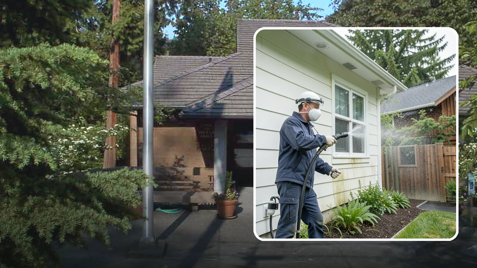 Pre-Sale Exterior Cleaning in Yarrow Point, King County, WA - Pre-sale exterior cleaning maximizes curb appeal before listing by removing the algae and grime that make a home look tired in...