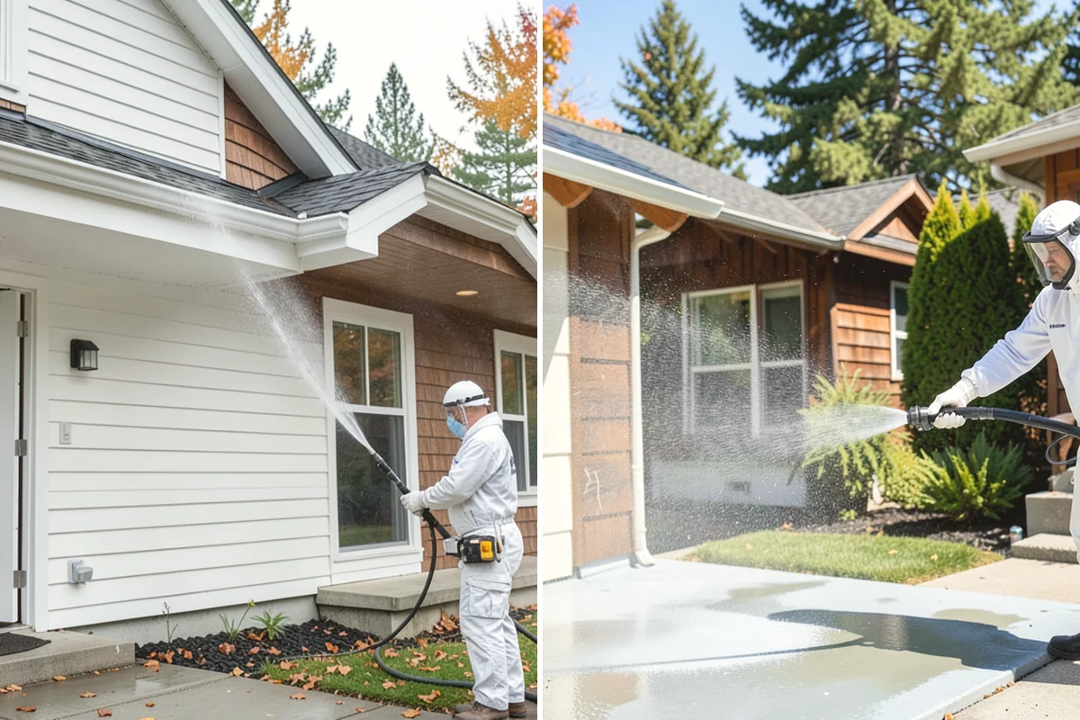 Pressure-Treated Deck Cleaning in Anacortes, Skagit County, WA - Clear the deck and protect plantings