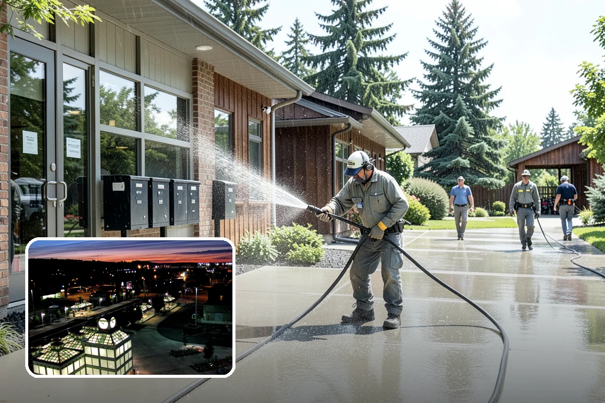 Pressure-Treated Deck Cleaning in Auburn, King County, WA - Strips greying and algae from treated boards