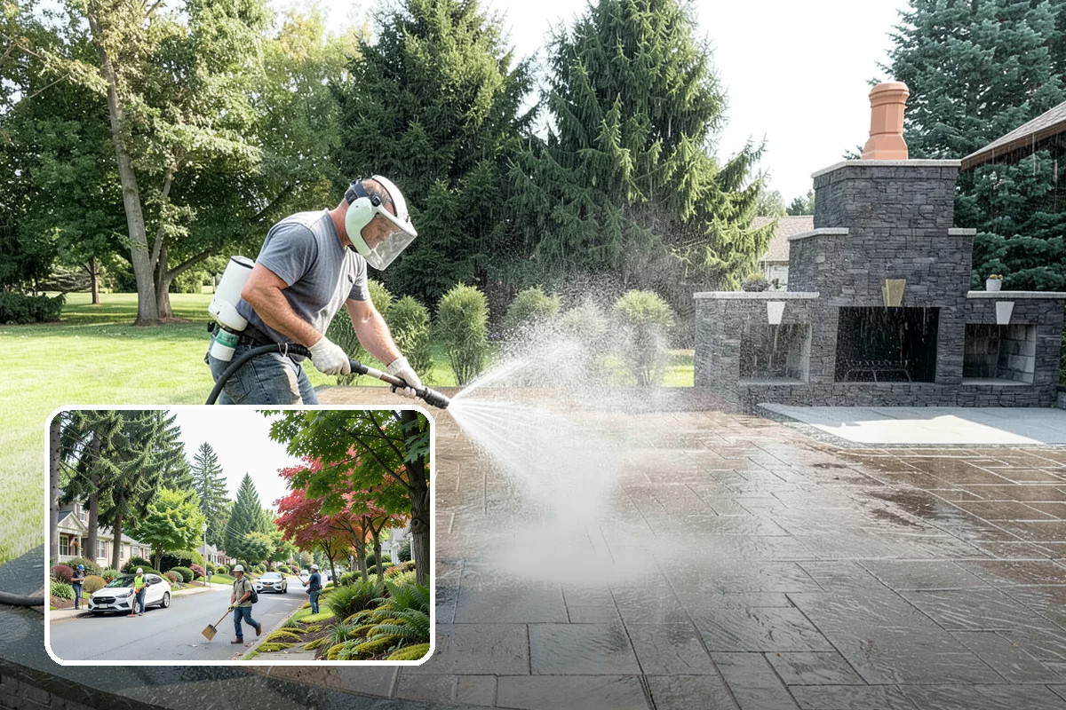 Pressure-Treated Deck Cleaning in Beaux Arts Village, King County, WA - Strips greying and algae from treated boards