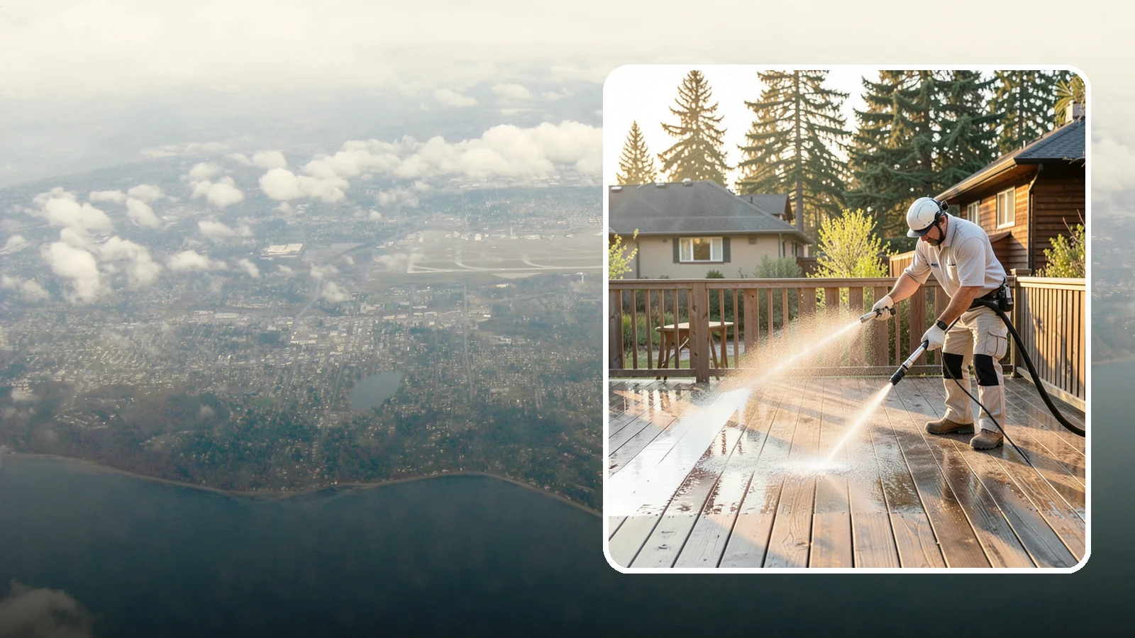 Pressure-Treated Deck Cleaning in Burien, King County, WA - Clean pressure-treated decks to strip greying and growth while keeping the softwood intact.