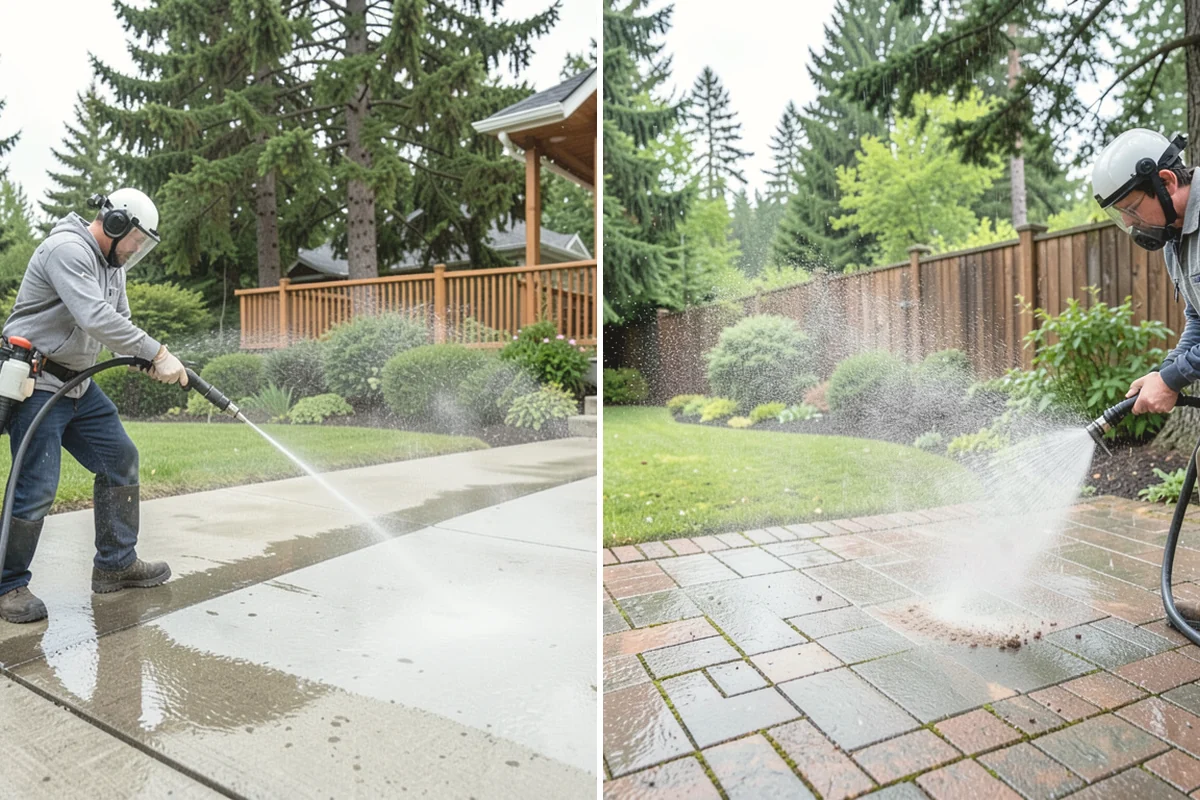 Pressure-Treated Deck Cleaning in Burien, King County, WA - Clear the deck and protect plantings