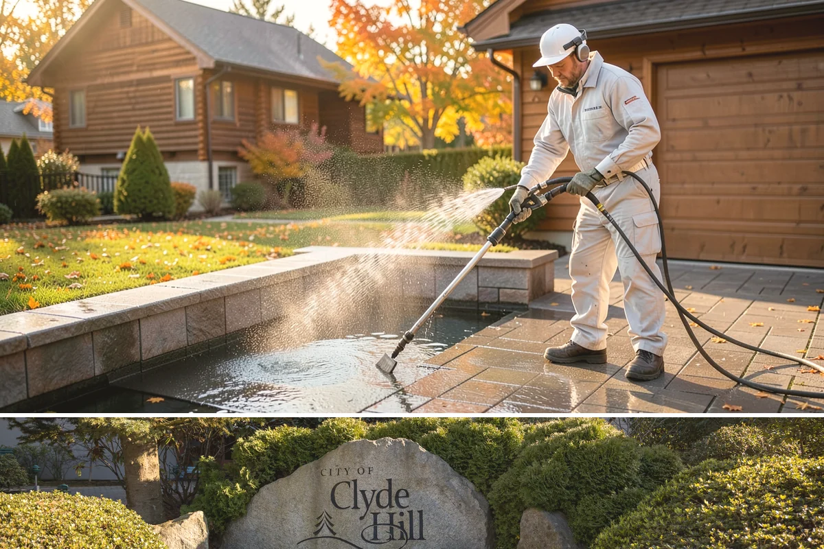 Pressure-Treated Deck Cleaning in Clyde Hill, King County, WA - Clean pressure-treated decks in summer so boards dry fully before restaining.