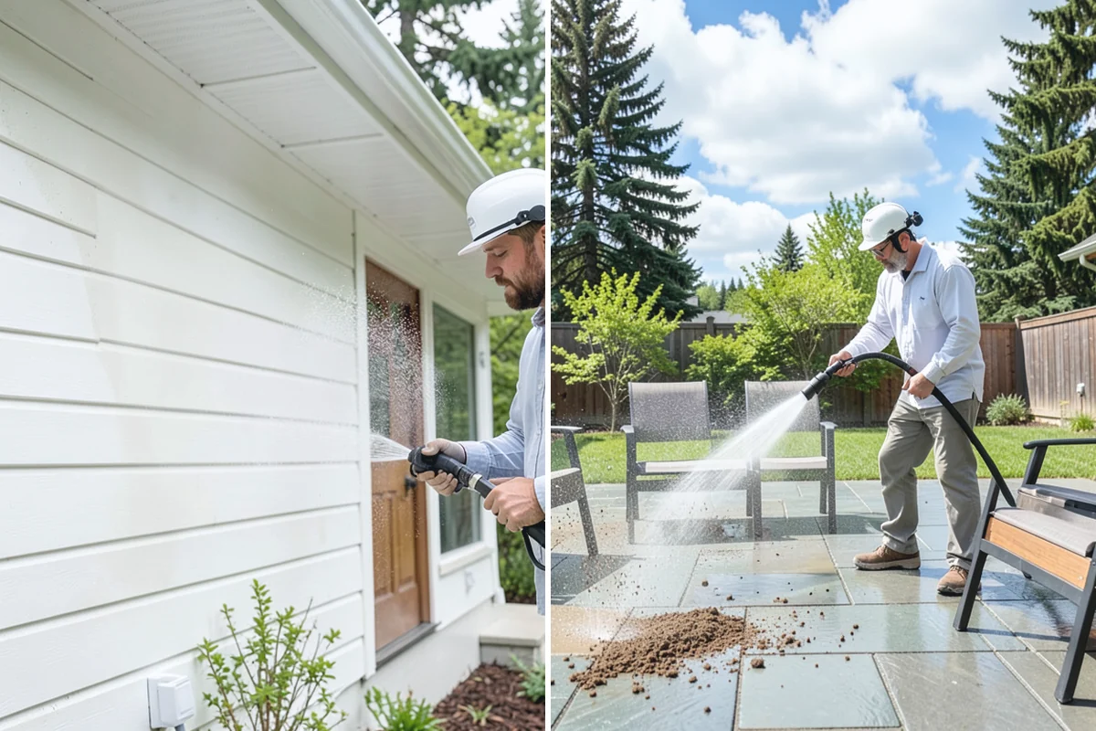 Pressure-Treated Deck Cleaning in Coupeville, Island County, WA - Clear the deck and protect plantings