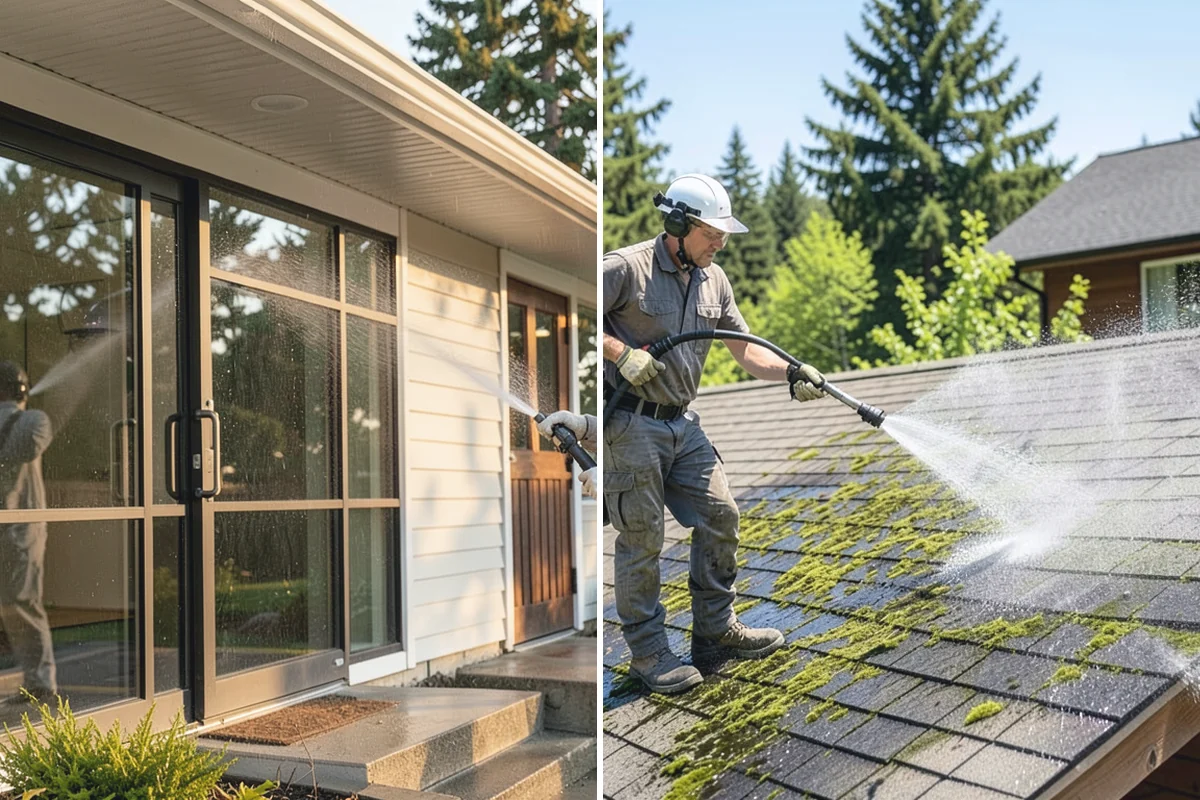 Pressure-Treated Deck Cleaning in Darrington, Snohomish County, WA - Clear the deck and protect plantings