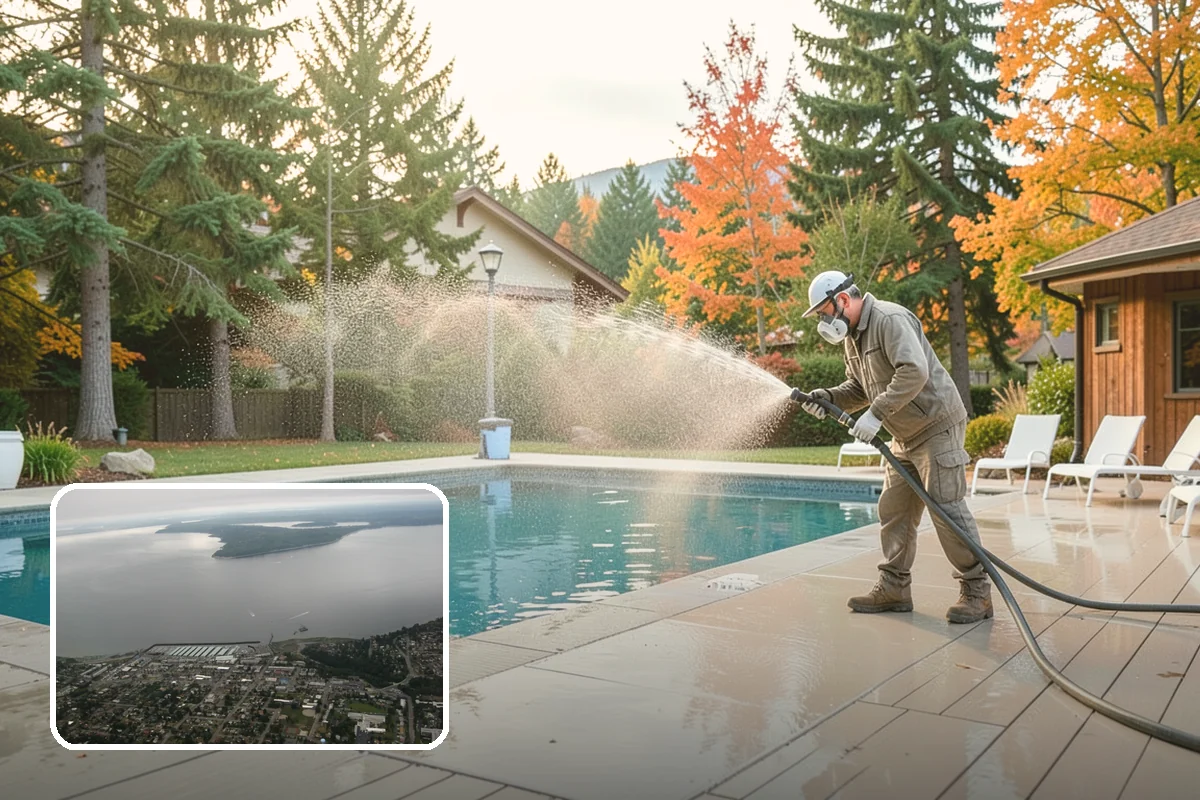 Pressure-Treated Deck Cleaning in Des Moines, King County, WA - Strips greying and algae from treated boards