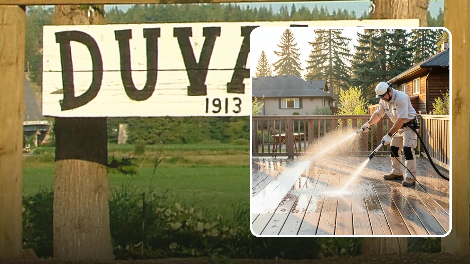 Pressure-Treated Deck Cleaning in Duvall, King County, WA - Clean pressure-treated decks to strip greying and growth while keeping the softwood intact.