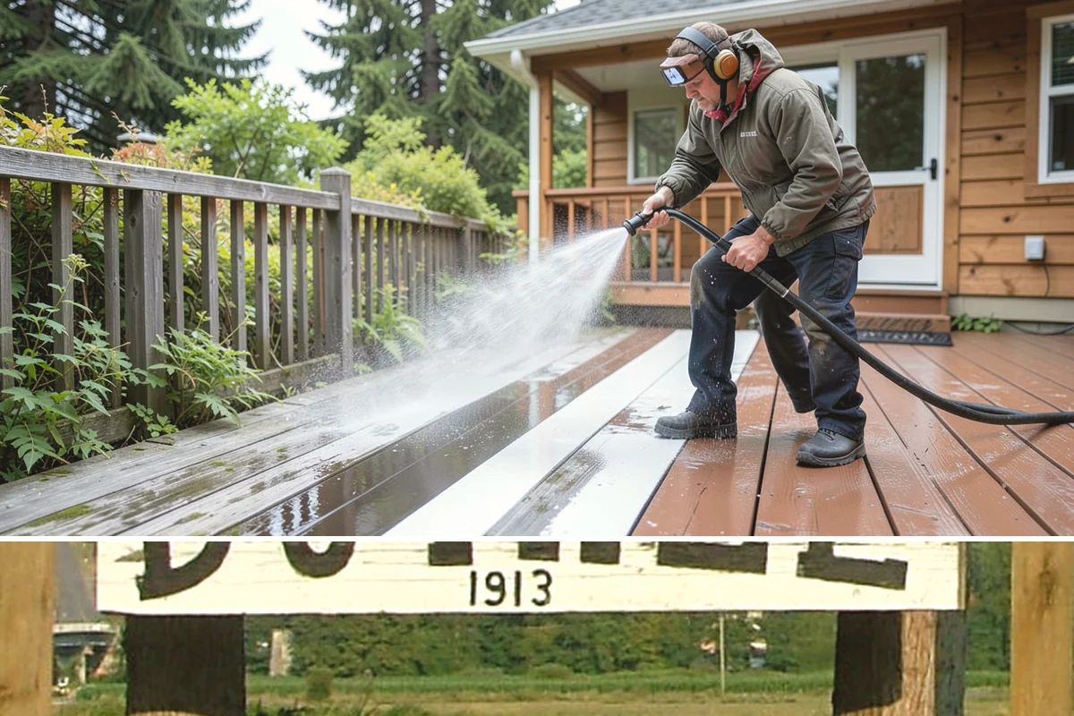 Pressure-Treated Deck Cleaning in Duvall, King County, WA - Clean pressure-treated decks in summer so boards dry fully before restaining.