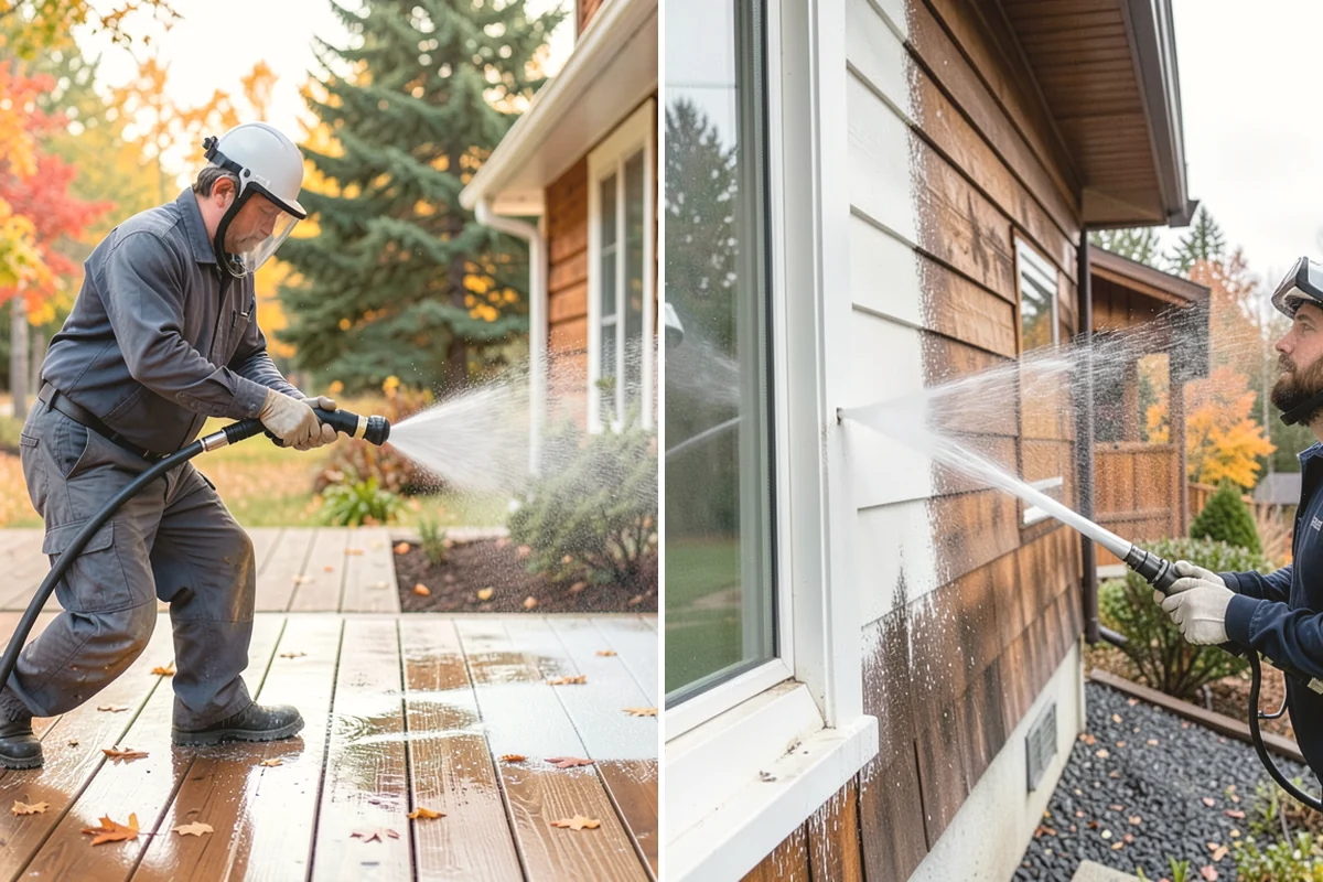 Pressure-Treated Deck Cleaning in Edgewood, Pierce County, WA - Clear the deck and protect plantings