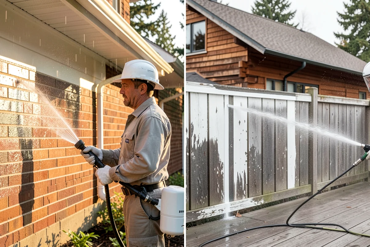 Pressure-Treated Deck Cleaning in Federal Way, King County, WA - Clear the deck and protect plantings