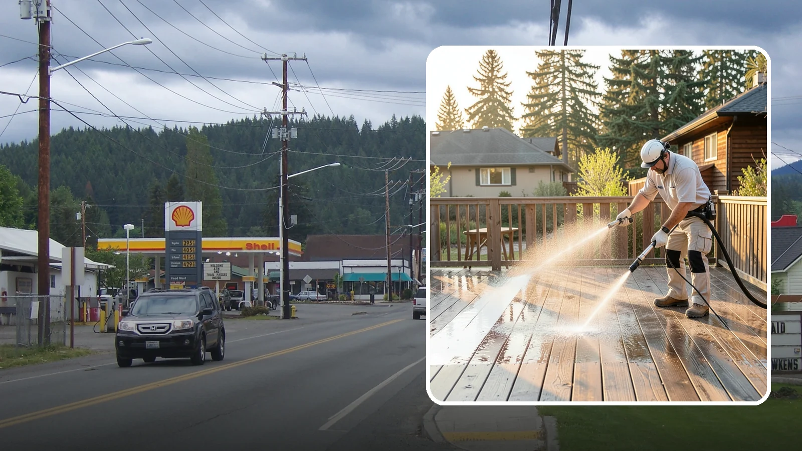 Pressure-Treated Deck Cleaning in Granite Falls, Snohomish County, WA - Clean pressure-treated decks to strip greying and growth while keeping the softwood intact.